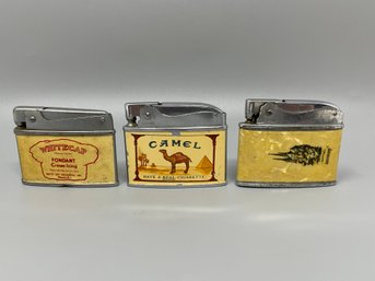 Lot Of Three Vintage Celluloid Lighters