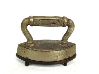Vintage 4' Miniature Sad Iron With Stand