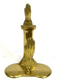 Vintage Brass Hand Letter Stand With Opener