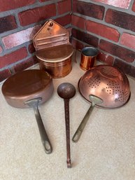 Group Of Vintage Copper Kitchenwares