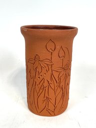 Signed Terracotta Vase