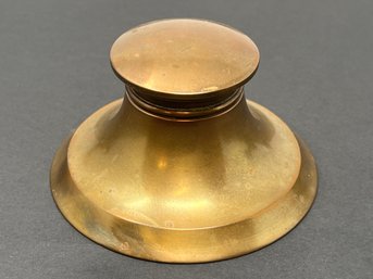 Antique Brass Inkwell