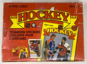 Unopened 1987 O-Pee-Chee Hockey Sticker Wax Box