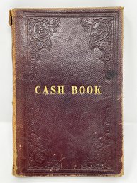 Antique Leather Cash Register Book