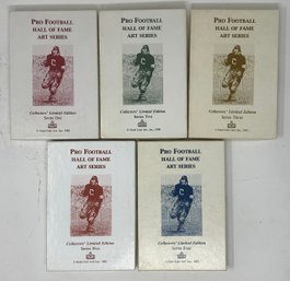 1989-92 Goal Line Pro Football HOF Art Series Post Cards Complete Sets 1-5