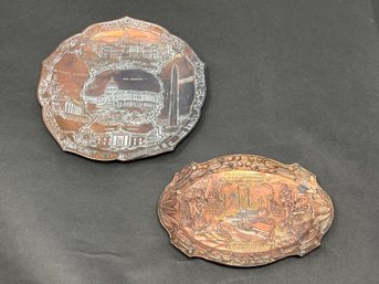 Pair Of Vintage Souvenir Trinket Dishes