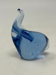 Mid Century Art Glass Elephant Hand Blown