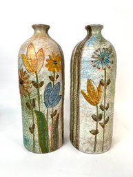 Pair Of Vintage Italian Vessels Hand Painted