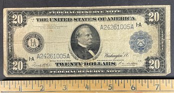 1914 20 Dollar US Federal Reserve Note $20