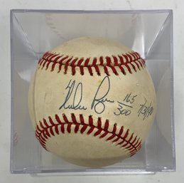 Nolan Ryan Autographed 300th Win Baseball #165/300 Dated 7.31.90
