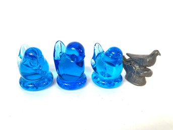 Collection Of Glass Bird Paperweights And Figures 1 Extra!