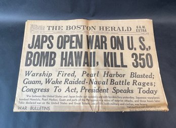 The Boston Herald ' Attacks On Pearl Harbor'