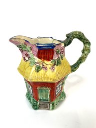 Antique English Staffordshire Style Majolica Pitcher