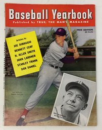 1950 Baseball Yearbook With Ted Williams On Cover