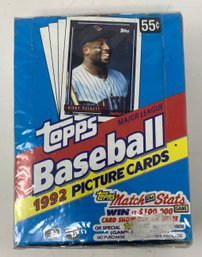 Factory Sealed 1992 Topps Baseball Wax Box