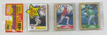 1987 Topps Baseball Rack Pack W/ Mark McGwire On Top!