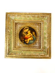 Vintage Religious Icon - Madonna Of The Chair