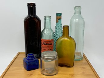 Vintage Bottle Lot Including Ridgy Pepper Sauce And Moxie