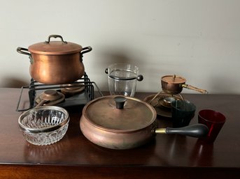 Collection Of Vintage Copper Pots And More!