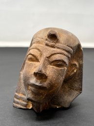 Ancient Egyptian Black Schist Slate Stone Head Carved