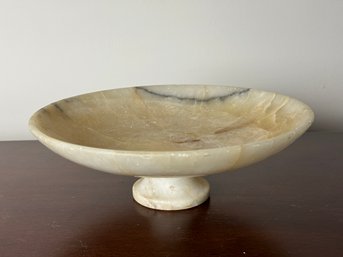 Vintage Alabaster Pedestal Dish