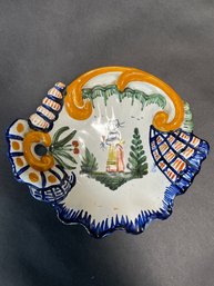 Vintage Hand Painted French Faience Pottery Henriot Quimper