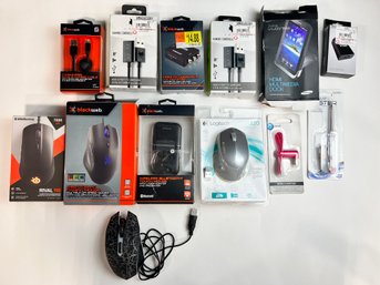Lot Of Gaming Mouses And Misc. Phone Accessories / Electronics