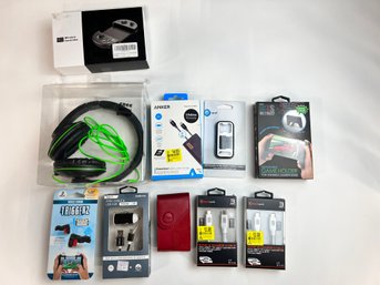 Lot Of Misc. Accessories In Original Boxes Including Phone Chargers And More