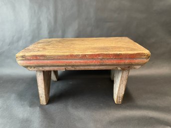 Primitive Wooden Foot Stool