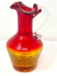 Vintage Amberina Glass Pitcher