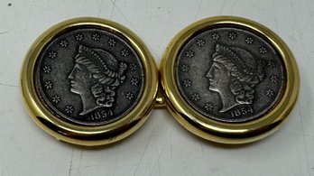 Vintage Coin Belt Buckle