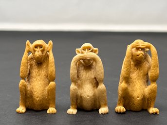 Three Wise Monkey Figures