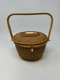 Nantucket Style Basket W/ Whale Decoration