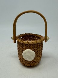 Small Nantucket Style Basket Sand Dollar