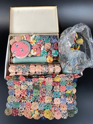 Vintage Lollypop Quilt Parts