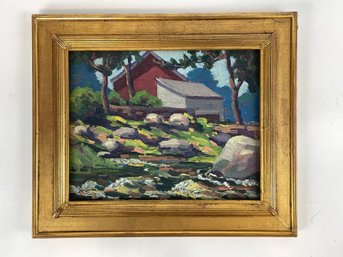 H A Steinke Signed Oil On Board Impressionism Landscape
