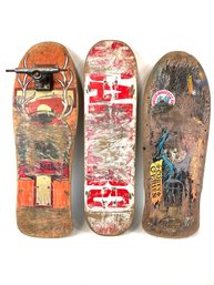 Lot Of Three Vintage Skateboard Decks