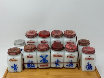 Vintage Franks Tea & Spice Jars Lot