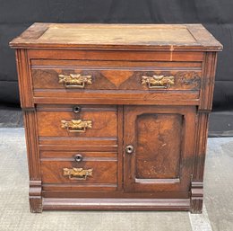 Antique Victorian Commode Missing The Stone Top