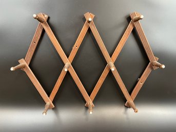 Antique Folding Hat Coat Rack