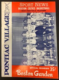 1959-60 Sport News Boston Celtics NBA Playoffs Program