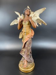 Antique Hand Painted Terra Cota Sculpture