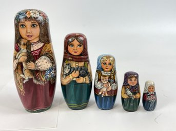Hand Painted Nesting Dolls Great Detail