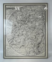 Print Of The Map Of The Adirondack Wilderness By S.R. Stoddard