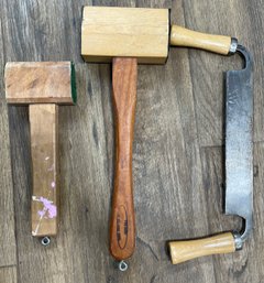 Draw Knife And Wooden Mallets Custom Made