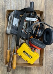 Tray Lot Of Tools W/ Dewalt And More