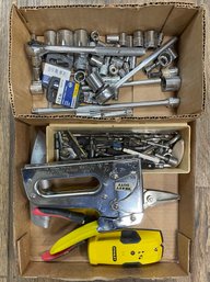 Tray Lot Of Tools, Bits And More