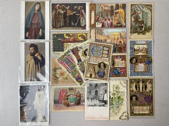 Religious Themed Vintage Postcards Lot (13)