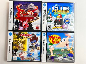 Nintendo Ds Lite Game Lot - Phineas And Ferb, Club Penguin And More