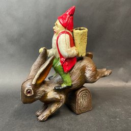 Cast Iron Gnome On Hare Bank